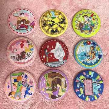 DisneyCharacters 자수 캔뱃지 비스킷 2 9종 세트