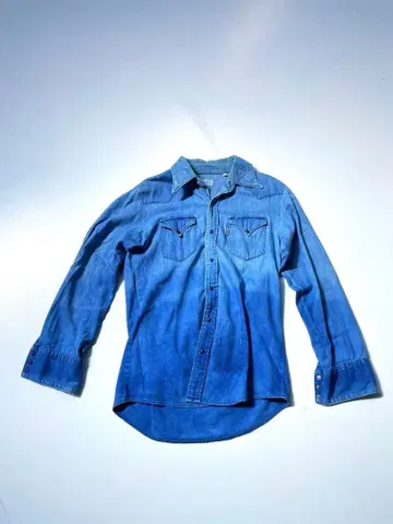 블루블루 그라데이션 웨스턴 셔츠