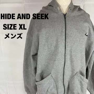 HIDE AND SEEK 하이드앤시크 그레이 후드티 XL 남성용