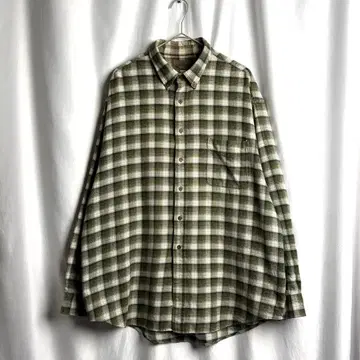 90s ST.JOHNS BAY 섀도우 체크 넬 셔츠 XLT