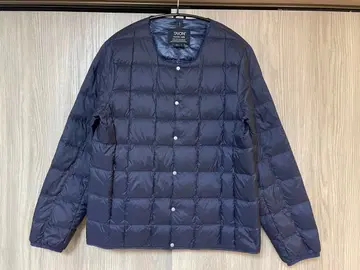 TAION 이너 다운 크루넥 버튼 네이비 L