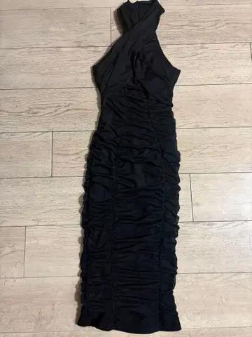 LIPSY 블랙 드레이프 원숄 원피스 타이트 UK6