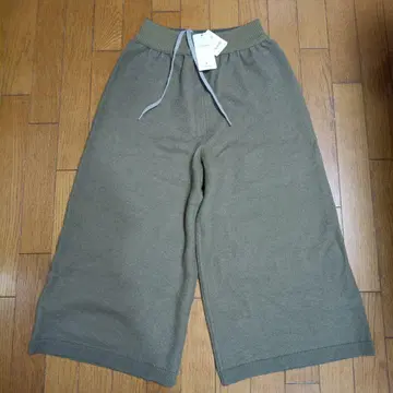 사토 섬유 iines 올리브 와이드 팬츠 사이즈 2 리버서블 미사용