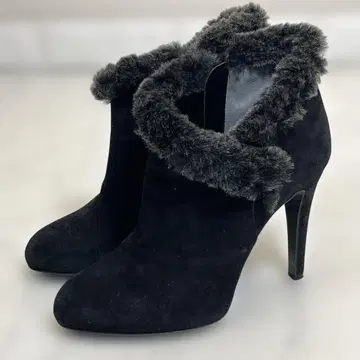 DIANA 다이애나 스웨이드 퍼 숏부츠 블랙 23.5cm