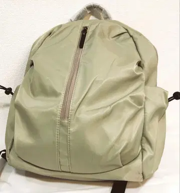 나일론 백팩 카키 베이지 작음 여성용 라이트 그린