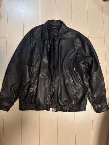 BEAMS 가죽 자켓 블랙