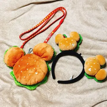 디즈니 머리띠 파우치 햄버거 2종 세트