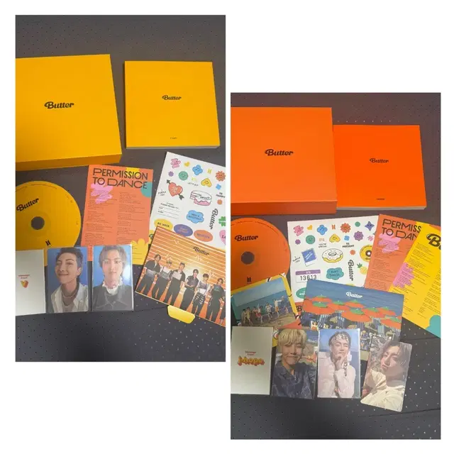 일괄판매)방탄소년단방탄 버터 크림,피치 앨범포카