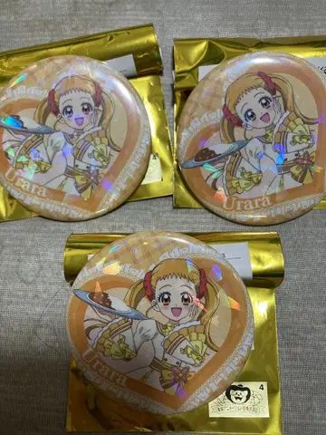 프리큐어 스위츠 파라다이스 캔뱃지 우라라 3점