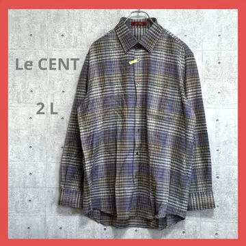 leCENT [ 2L ] 체크 무늬 긴팔 셔츠