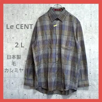 leCENT 일본제 [ 2L ] 체크 무늬 긴팔 셔츠