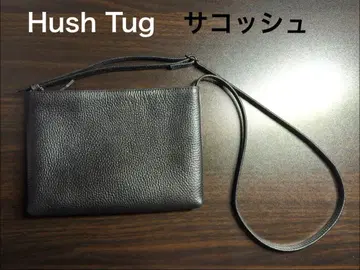 [새상품급] HushTug 가죽 사코슈 숄더백 천연 가죽 블랙