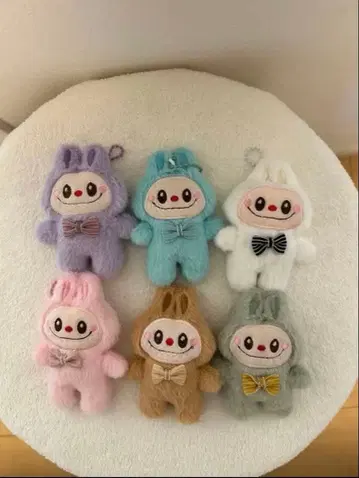 러브부 봉제 인형 키링 6체 세트