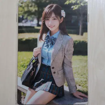 양철 간판 미녀