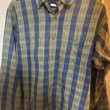 파타고니아 긴팔 셔츠 M 청록색 체크