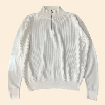 BALLANTYNE 헤비 코튼 하프 지퍼 스웨터 이탈리아제 48