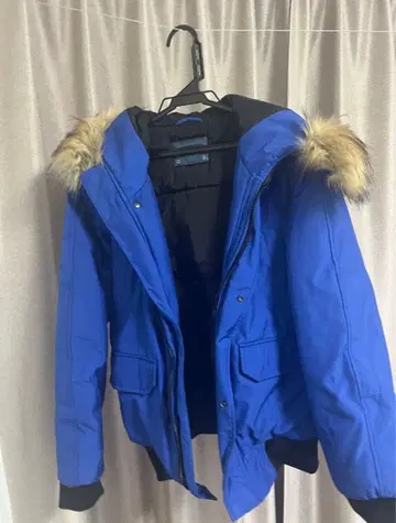 ZARA 남성용 퍼 다운 자켓 블루