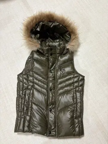 RUSS-K 다운 베스트 y2k 00s 헤이세이 갸루 광택 짧은 기장 퍼