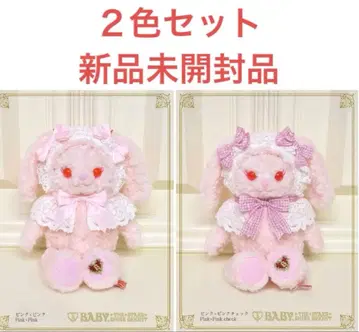 우사쿠먀 미니백 핑크 x 핑크 핑크 x 핑크 체크 2색 세트 새상품