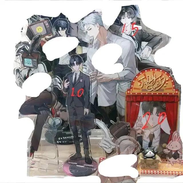 괴담출근 솔음 자헌 브라운 위주 아크릴 스탠드 디오라마 판매(개별)