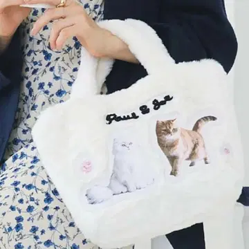 새상품급 폴앤조 누넷 집시 퍼 토트백 고양이 캣