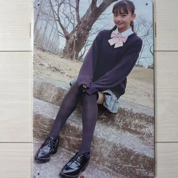 양철 간판 미녀