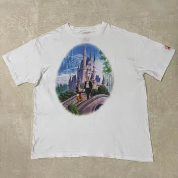 [ 레어 ] 90s 미키 월트디즈니 산책 정품 T셔츠 L XL