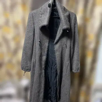 이탈리아제 울 모헤어 알파카 혼방 코트