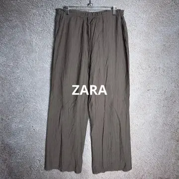 ZARA 자라 텍스처 팬츠 허리밴딩 드로우 스트링