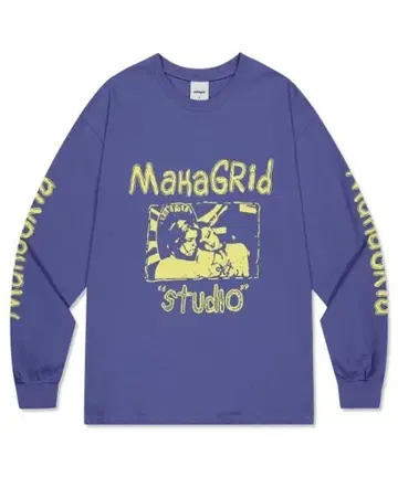 MahaGrid 긴팔 티셔츠 퍼플