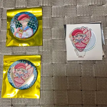 니지산지 히바치 마나 마리오 크레이프 캔뱃지 미니 아크릴 스탠드