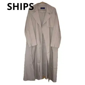 SHIPS 트렌치코트 베이지 롱 코트 벨트 포함
