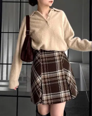 SNIDEL Sustainable 로빙 체크 미니 스커트 0 사이즈