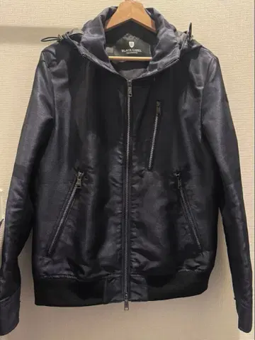 블랙 라벨 섀도우 체크 후드티