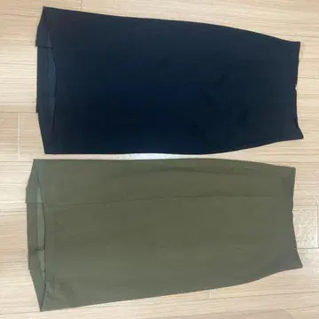 새틴풍 타이트 스커트 2세트