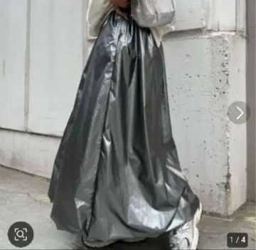 CIAOPANIC TYPY 샤이니 발룬 스커트 실버