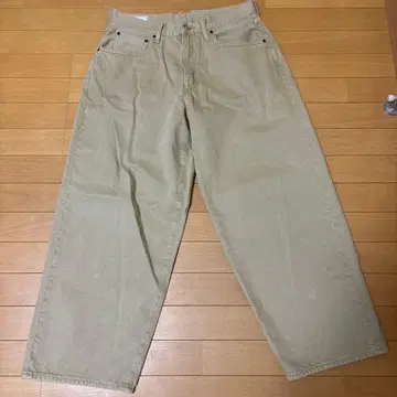 GAP 슈퍼 배기 데님 베이지 32W 30L