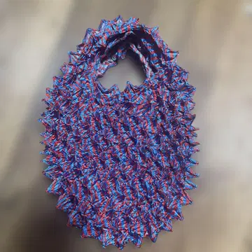 BUNZABURO 에코백 빨간색과 파란색 스트라이프