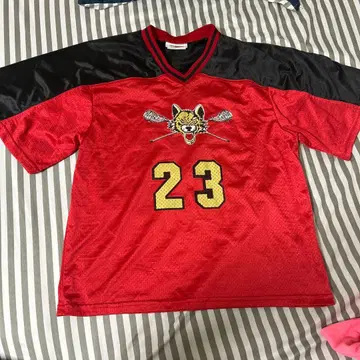 TEAMWORK 레드 T셔츠 번호 23