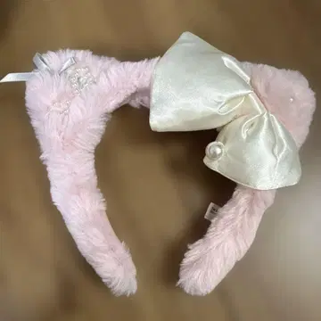 USJ 헬로키티 핑크 퍼 머리띠