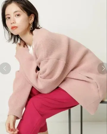 카듀네 CADUNE 핑크 THE 가디건 오버 사이즈 36 코쿤