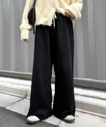 CIAOPANIC TYPY 쭈리 와이드 스웨트 팬츠 블랙