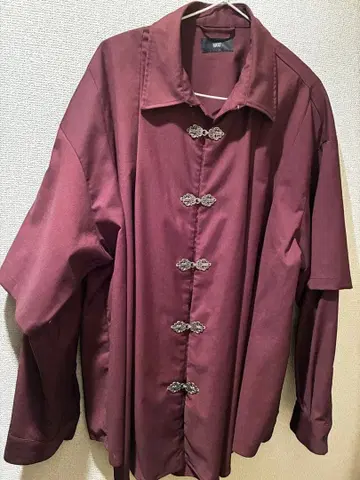 HARE 버건디 오버 사이즈 셔츠