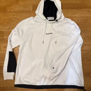 CONVERSE 화이트 후드티 XL