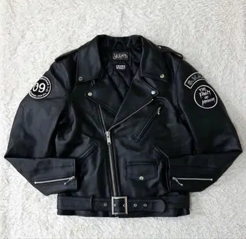 SKULL WORKS 블랙 더블 라이더 자켓 grunge