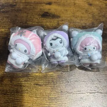 산리오 치비토모 눈의 정령 3종 세트 (마이멜로디 & 쿠로미 & 피아노)