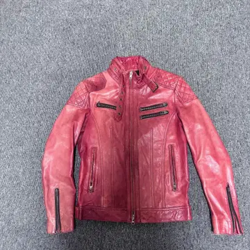 램 가죽 빨간색 라이더 자켓 EDGE RUPERT