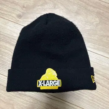 X-LARGE NEWERA 블랙 니트 모자 자수