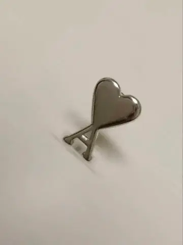 새상품 하트와 A 모티브 귀걸이 (한쪽 귀) 실버