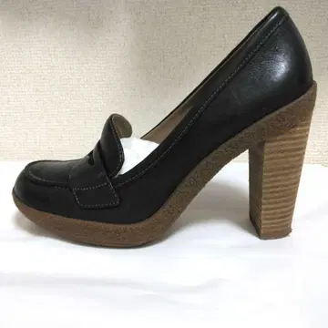 [ 새상품급 ] ECCO 에코 천연 가죽 로퍼 펌프스 힐 36